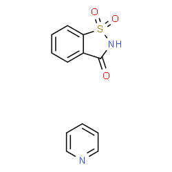 ChemSpider 2D Image | 1,2-Benzothiazol-3(2H)-one 1,1-dioxide - pyridine (1:1) | C12H10N2O3S