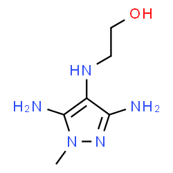 ChemSpider 2D Image | 2-[(3,5-Diamino-1-methyl-1H-pyrazol-4-yl)amino]ethanol | C6H13N5O