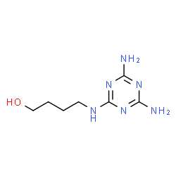 ChemSpider 2D Image | 4-[(4,6-Diamino-1,3,5-triazin-2-yl)amino]-1-butanol | C7H14N6O