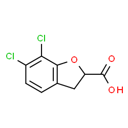 ChemSpider 2D Image | 6,7-dichloro-2,3-dihydro-2-benzofurancarboxylic acid | C9H6Cl2O3