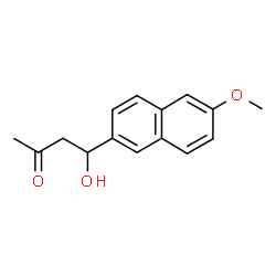 ChemSpider 2D Image | 4-Hydroxy-4-(6-methoxy-2-naphthyl)-2-butanone | C15H16O3