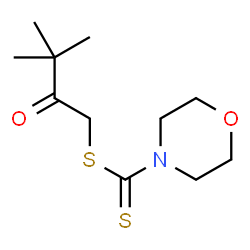 ChemSpider 2D Image | 3,3-Dimethyl-2-oxobutyl 4-morpholinecarbodithioate | C11H19NO2S2