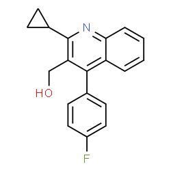 ChemSpider 2D Image | (2-cyclopropyl-4-(4-fluorophenyl)quinolin-3-yl)methanol | C19H16FNO