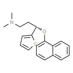 ChemSpider 2D Image | (3S)-N,N-Dimethyl-3-(1-naphthyloxy)-3-(2-thienyl)-1-propanamine | C19H21NOS