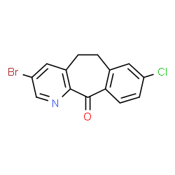 ChemSpider 2D Image | 3-Bromo-8-chloro-5,6-dihydro-11H-benzo[5,6]cyclohepta[1,2-b]pyridin-11-one | C14H9BrClNO