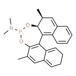 ChemSpider 2D Image | (2S,2aS)-N,N,2,6-Tetramethyl-2,2a,9,10-tetrahydrodinaphtho[2,1-d:1',2'-f][1,3,2]dioxaphosphepin-4-amine | C24H26NO2P