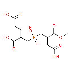 ChemSpider 2D Image | 2-({[2-(Carboxymethyl)-3-methoxy-3-oxopropyl](hydroxy)phosphoryl}methyl)pentanedioic acid | C12H19O10P