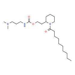ChemSpider 2D Image | 2-(1-Decanoyl-2-piperidinyl)ethyl [3-(dimethylamino)propyl]carbamate | C23H45N3O3