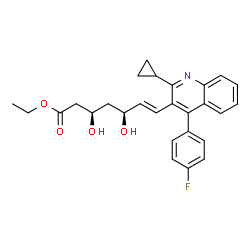 ChemSpider 2D Image | Pitavastatin Ethyl Ester | C27H28FNO4