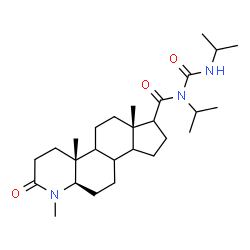 ChemSpider 2D Image | (4aR,6aS,11aR)-N-Isopropyl-N-(isopropylcarbamoyl)-1,4a,6a-trimethyl-2-oxohexadecahydro-1H-indeno[5,4-f]quinoline-7-carboxamide | C27H45N3O3