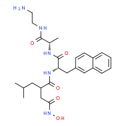 ChemSpider 2D Image | N-{2-[2-(Hydroxyamino)-2-oxoethyl]-4-methylpentanoyl}-3-(2-naphthyl)-L-alanyl-N-(2-aminoethyl)-L-alaninamide | C26H37N5O5