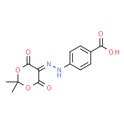 ChemSpider 2D Image | 4-[2-(2,2-Dimethyl-4,6-dioxo-1,3-dioxan-5-ylidene)hydrazino]benzoic acid | C13H12N2O6