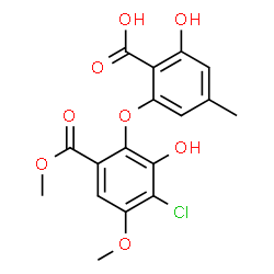 ChemSpider 2D Image | pestheic acid | C17H15ClO8