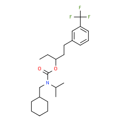 ChemSpider 2D Image | 1-[3-(Trifluoromethyl)phenyl]-3-pentanyl (cyclohexylmethyl)isopropylcarbamate | C23H34F3NO2