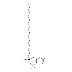 ChemSpider 2D Image | [(2R,6S)-6-Heptadecyl-6-hydroxy-4,4-dimethylmorpholin-4-ium-2-yl]acetate | C25H49NO4