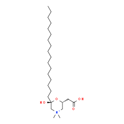 ChemSpider 2D Image | (2S,6R)-6-(Carboxymethyl)-2-heptadecyl-2-hydroxy-4,4-dimethylmorpholin-4-ium | C25H50NO4