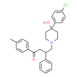 ChemSpider 2D Image | 4-[4-(4-Chlorophenyl)-4-hydroxy-1-piperidinyl]-1-(4-methylphenyl)-3-phenyl-1-butanone | C28H30ClNO2