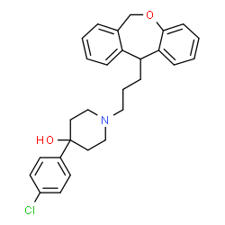 ChemSpider 2D Image | 4-(4-Chlorophenyl)-1-[3-(6,11-dihydrodibenzo[b,e]oxepin-11-yl)propyl]-4-piperidinol | C28H30ClNO2