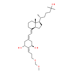 ChemSpider 2D Image | (1R,2E,3R,5Z,7E,17beta)-17-[(2R)-6-Hydroxy-6-methyl-2-heptanyl]-2-[3-(methoxymethoxy)propylidene]-9,10-secoestra-5,7-diene-1,3-diol | C31H52O5