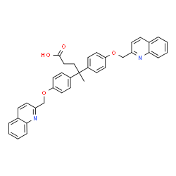 ChemSpider 2D Image | 4,4-Bis[4-(2-quinolinylmethoxy)phenyl]pentanoic acid | C37H32N2O4