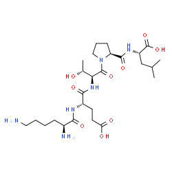 ChemSpider 2D Image | L-Lysyl-L-alpha-glutamyl-L-threonyl-L-prolyl-L-leucine | C26H46N6O9