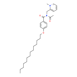 ChemSpider 2D Image | 2-({Acetyl[4-(tetradecyloxy)benzoyl]amino}methyl)-1-methylpyridinium | C30H45N2O3