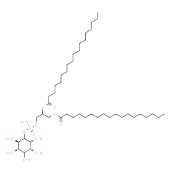 ChemSpider 2D Image | 3-[(Hydroxy{[(2R,3R,5S,6R)-2,3,4,5,6-pentahydroxycyclohexyl]oxy}phosphoryl)oxy]-1,2-propanediyl dioctadecanoate | C45H87O13P
