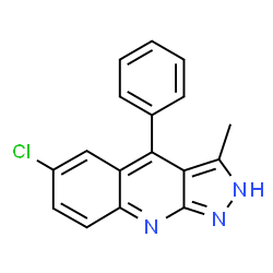 ChemSpider 2D Image | 6-chloro-3-methyl-4-phenyl-1H-pyrazolo[3,4-b]quinoline | C17H12ClN3