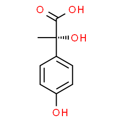 ChemSpider 2D Image | (2S)-2-Hydroxy-2-(4-hydroxyphenyl)propanoic acid | C9H10O4
