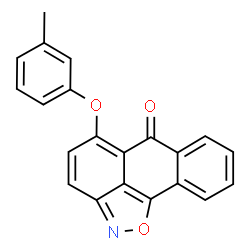 ChemSpider 2D Image | 5-(3-Methylphenoxy)-6H-anthra[1,9-cd][1,2]oxazol-6-one | C21H13NO3