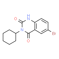 ChemSpider 2D Image | 6-Bromo-3-cyclohexyl-2,4(1H,3H)-quinazolinedione | C14H15BrN2O2