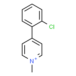 ChemSpider 2D Image | 4-(2-Chlorophenyl)-1-methylpyridinium | C12H11ClN