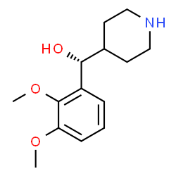 ChemSpider 2D Image | (R)-(2,3-Dimethoxyphenyl)(4-piperidinyl)methanol | C14H21NO3