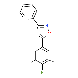 ChemSpider 2D Image | 2-[5-(3,4,5-Trifluorophenyl)-1,2,4-oxadiazol-3-yl]pyridine | C13H6F3N3O