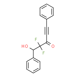 ChemSpider 2D Image | 4,4-Difluoro-5-hydroxy-1,5-diphenyl-1-pentyn-3-one | C17H12F2O2