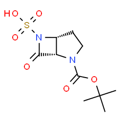 ChemSpider 2D Image | (1S,5R)-2-{[(2-Methyl-2-propanyl)oxy]carbonyl}-7-oxo-2,6-diazabicyclo[3.2.0]heptane-6-sulfonic acid | C10H16N2O6S