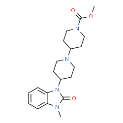 ChemSpider 2D Image | Methyl 4-(3-methyl-2-oxo-2,3-dihydro-1H-benzimidazol-1-yl)-1,4'-bipiperidine-1'-carboxylate | C20H28N4O3