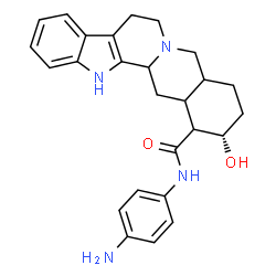 ChemSpider 2D Image | (17alpha)-N-(4-Aminophenyl)-17-hydroxyyohimban-16-carboxamide | C26H30N4O2