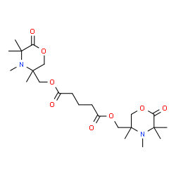 ChemSpider 2D Image | Bis[(3,4,5,5-tetramethyl-6-oxo-3-morpholinyl)methyl] glutarate | C23H38N2O8