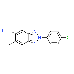 ChemSpider 2D Image | 2-(4-Chlorophenyl)-6-methyl-2H-benzotriazol-5-amine | C13H11ClN4