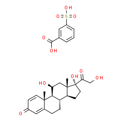 ChemSpider 2D Image | 3-Sulfobenzoic acid - (11beta)-11,17,21-trihydroxypregna-1,4-diene-3,20-dione (1:1) | C28H34O10S