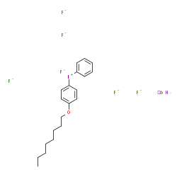 ChemSpider 2D Image | Iodonium, [4-(octyloxy)phenyl]phenyl-, fluoride, antimony salt (1:6:1) | C20H26F6IOSb