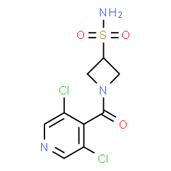 ChemSpider 2D Image | 1-(3,5-Dichloroisonicotinoyl)-3-azetidinesulfonamide | C9H9Cl2N3O3S