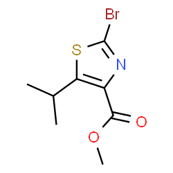 ChemSpider 2D Image | Methyl 2-bromo-5-isopropylthiazole-4-carboxylate | C8H10BrNO2S