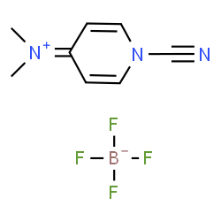 ChemSpider 2D Image | 1-Cyano-4-dimethylaminopyridinium tetrafluoroborate | C8H10BF4N3