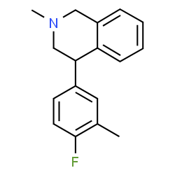 ChemSpider 2D Image | 4-(4-Fluoro-3-methylphenyl)-2-methyl-1,2,3,4-tetrahydroisoquinoline | C17H18FN
