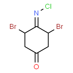 ChemSpider 2D Image | 3,5-Dibromo-4-(chloroimino)cyclohexanone | C6H6Br2ClNO