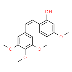 ChemSpider 2D Image | 5-Methoxy-2-[(Z)-2-(3,4,5-trimethoxyphenyl)vinyl]phenol | C18H20O5