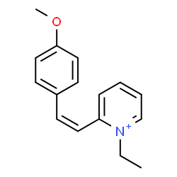 ChemSpider 2D Image | 1-Ethyl-2-[(Z)-2-(4-methoxyphenyl)vinyl]pyridinium | C16H18NO
