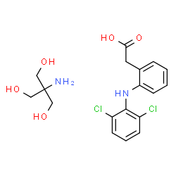 ChemSpider 2D Image | Diclofenac tromethamine | C18H22Cl2N2O5